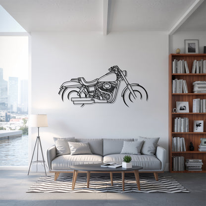 Fat Bob - Motorcycle Metal Silhouette Wall Art - Bikers Gift - Garage Decor