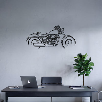 Fat Bob - Motorcycle Metal Silhouette Wall Art - Bikers Gift - Garage Decor