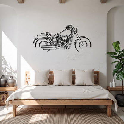 Fat Bob - Motorcycle Metal Silhouette Wall Art - Bikers Gift - Garage Decor