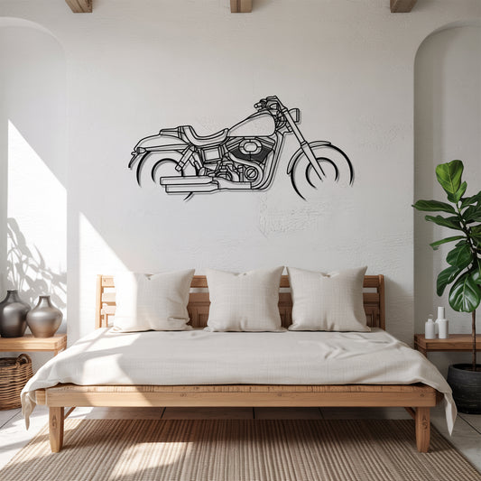 Fat Bob - Motorcycle Metal Silhouette Wall Art - Bikers Gift - Garage Decor