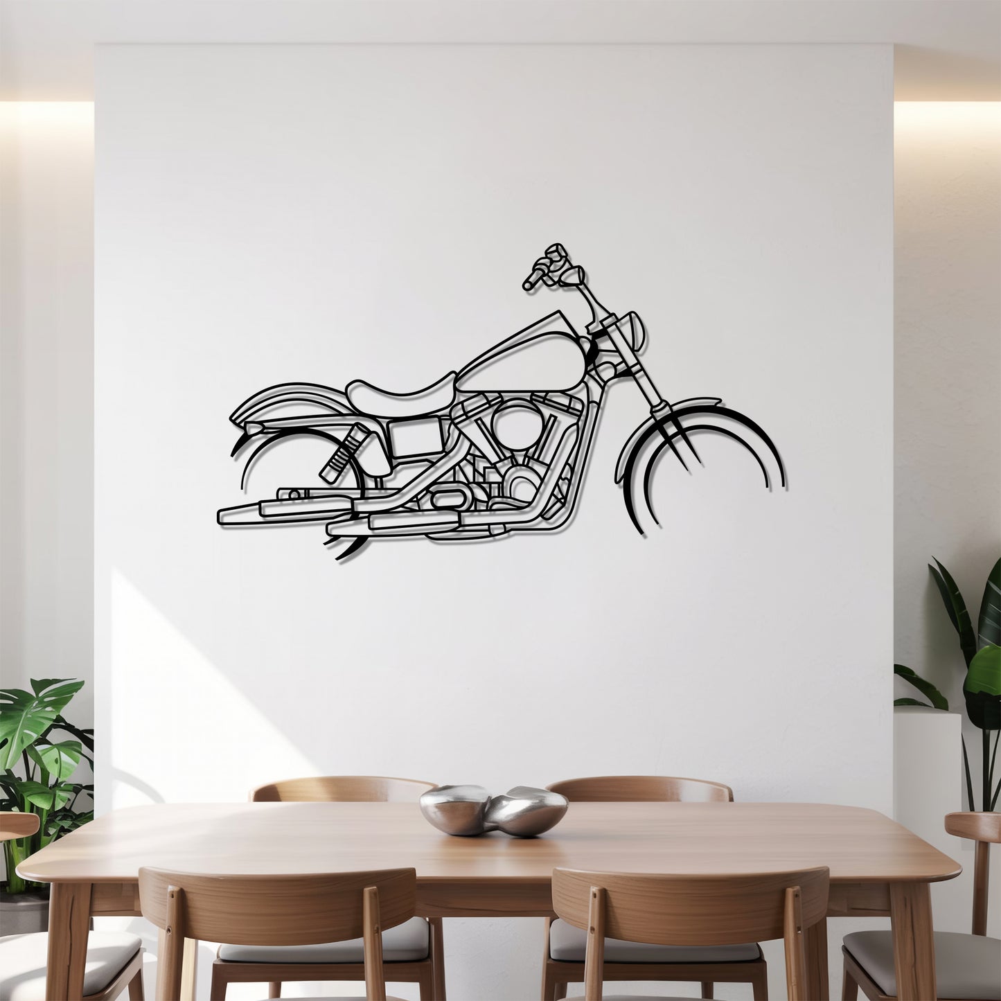 Street Bob - Motorcycle Metal Silhouette Wall Art - Bikers Gift - Garage Decor
