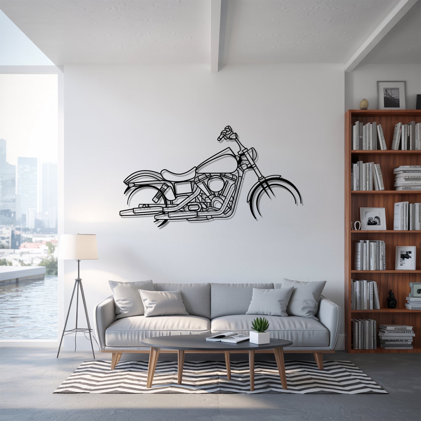 Street Bob - Motorcycle Metal Silhouette Wall Art - Bikers Gift - Garage Decor