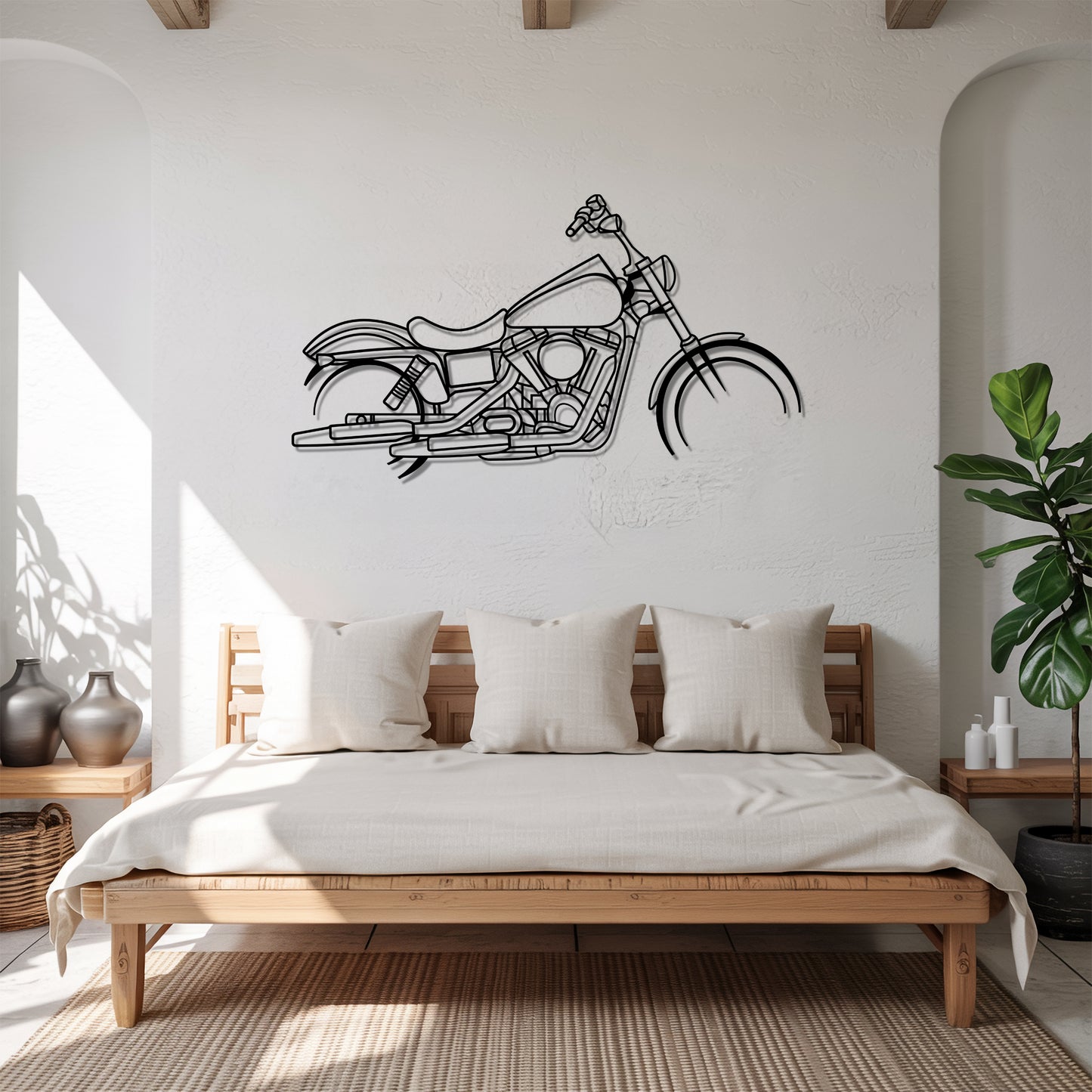 Street Bob - Motorcycle Metal Silhouette Wall Art - Bikers Gift - Garage Decor