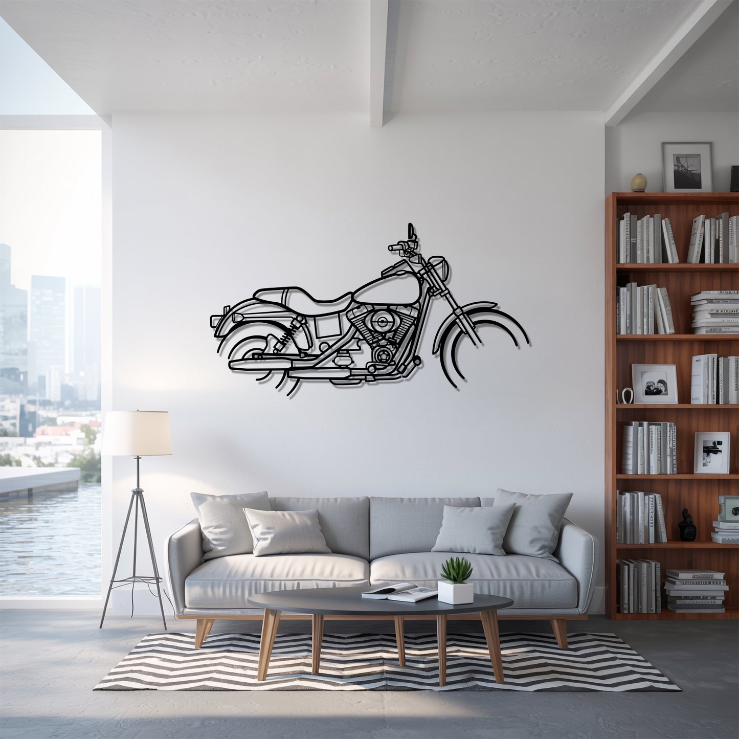 Dyna Low Rider - Motorcycle Metal Silhouette Wall Art - Bikers Gift - Garage Decor