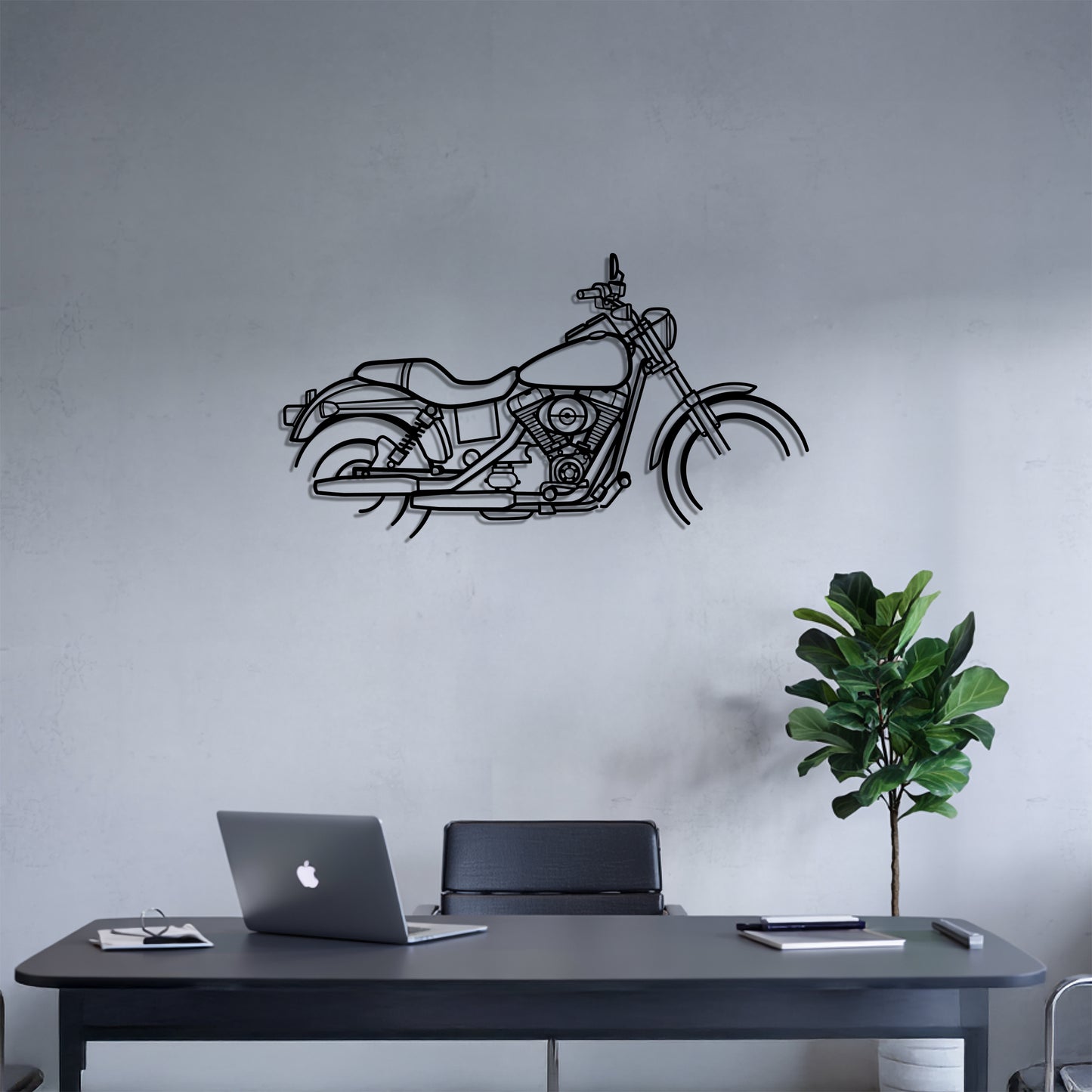 Dyna Low Rider - Motorcycle Metal Silhouette Wall Art - Bikers Gift - Garage Decor