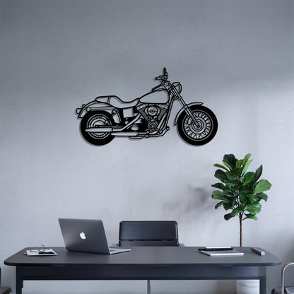 Dyna Low Rider Full - Motorcycle Metal Silhouette Wall Art - Bikers Gift - Garage Decor