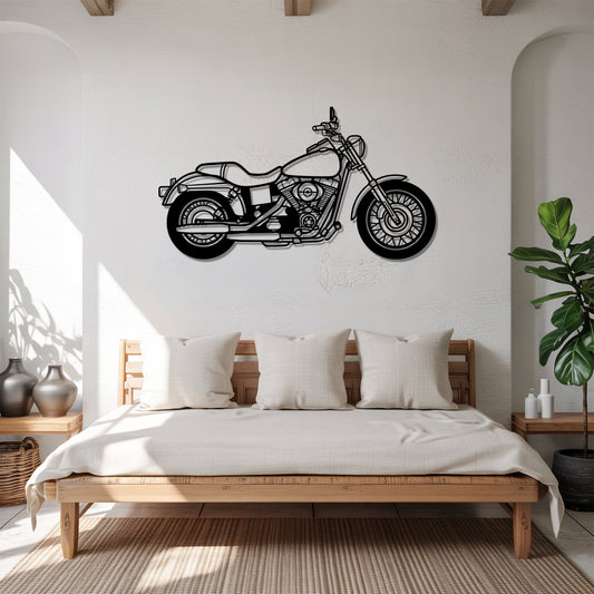 Dyna Low Rider Full - Motorcycle Metal Silhouette Wall Art - Bikers Gift - Garage Decor