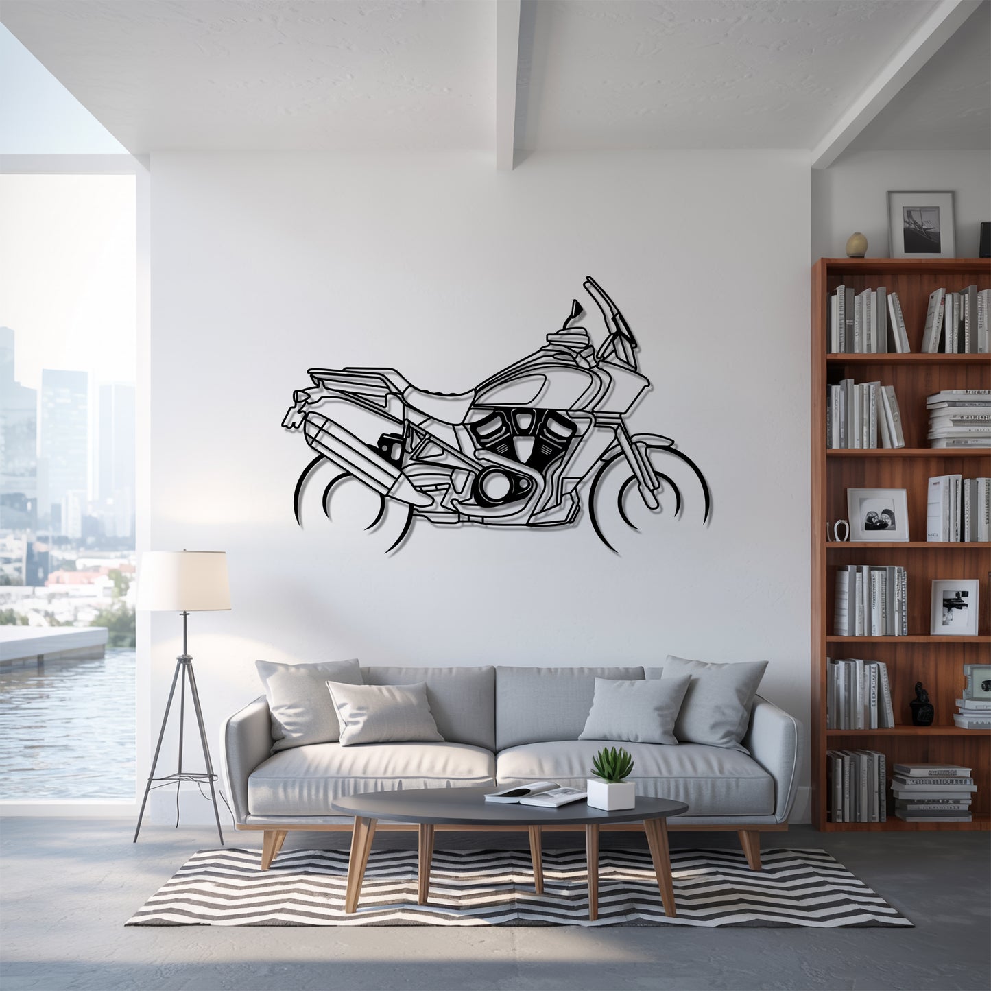 Pan America - Motorcycle Metal Silhouette Wall Art - Bikers Gift - Garage Decor