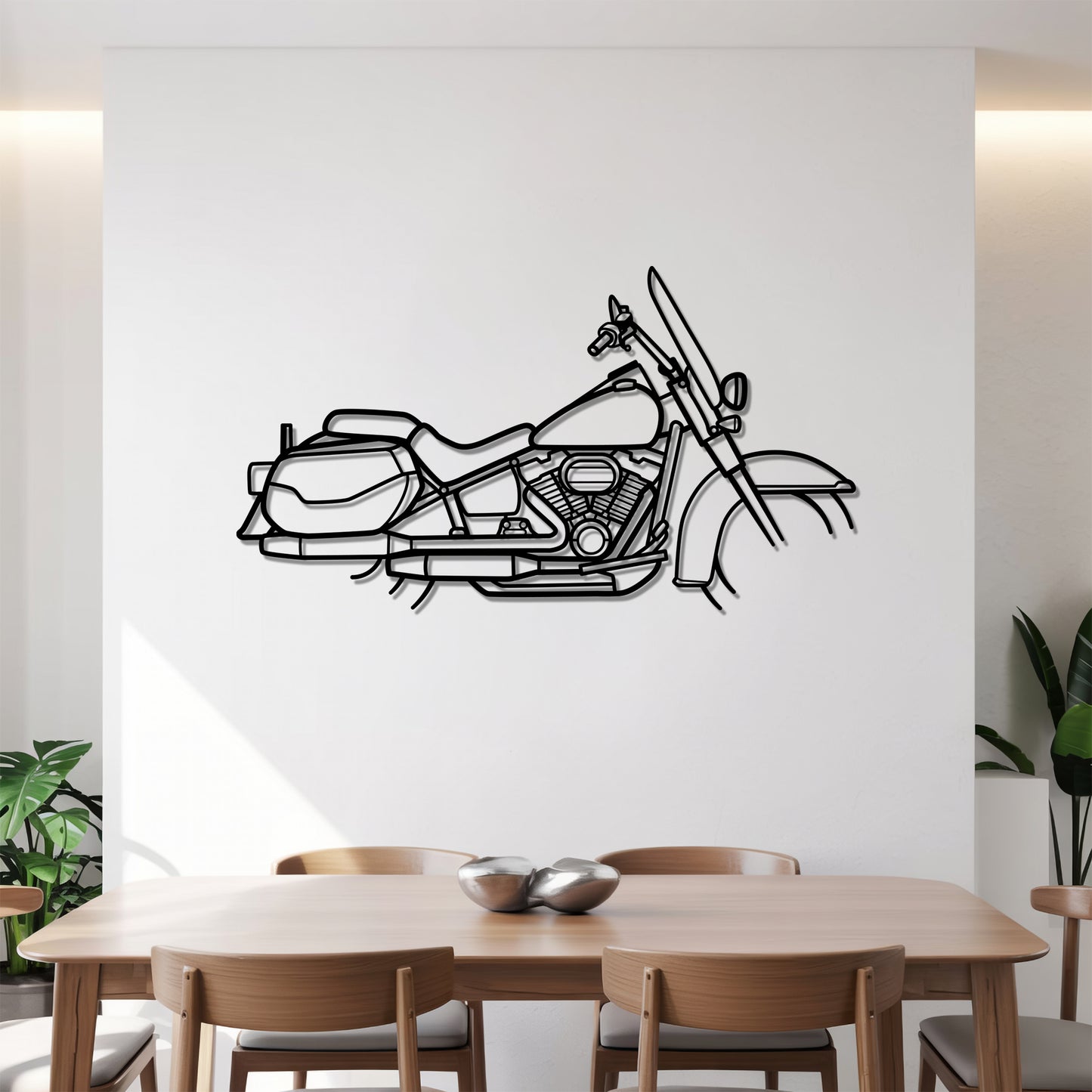 Heritage Classic - Motorcycle Metal Silhouette Wall Art - Bikers Gift - Garage Decor
