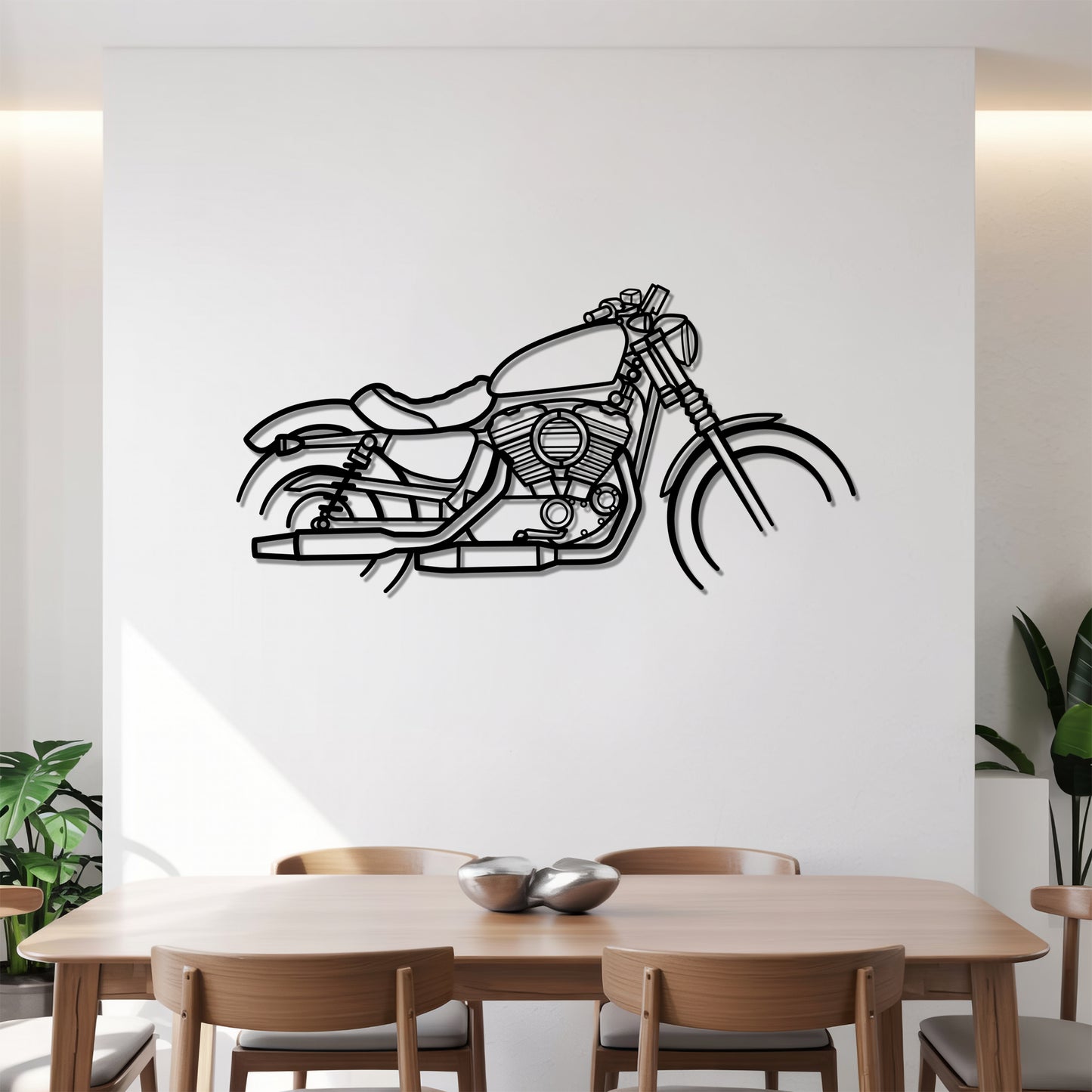 Iron 883 - Motorcycle Metal Silhouette Wall Art - Bikers Gift - Garage Decor