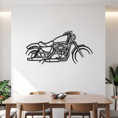 Iron 883 - Motorcycle Metal Silhouette Wall Art - Bikers Gift - Garage Decor