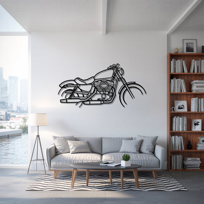 Iron 883 - Motorcycle Metal Silhouette Wall Art - Bikers Gift - Garage Decor
