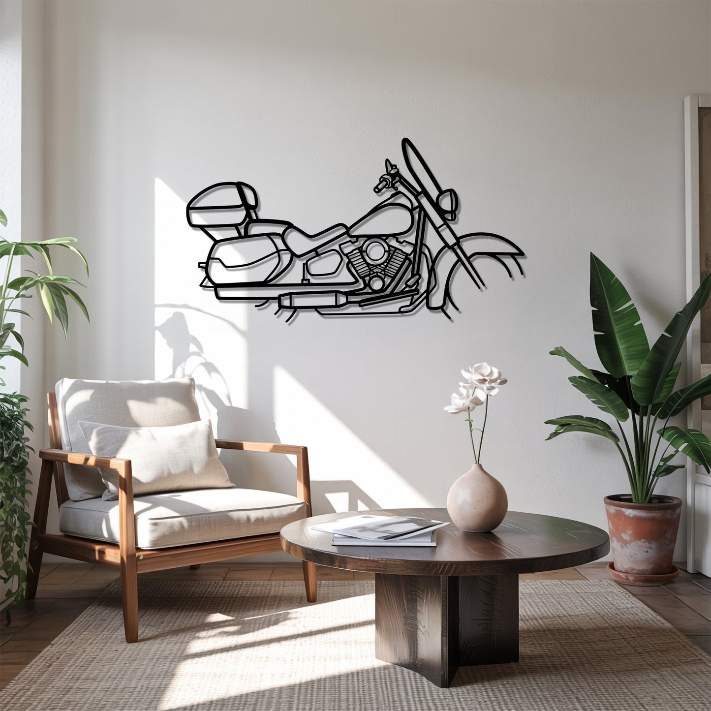 Softail Deluxe - Motorcycle Metal Silhouette Wall Art - Bikers Gift - Garage Decor