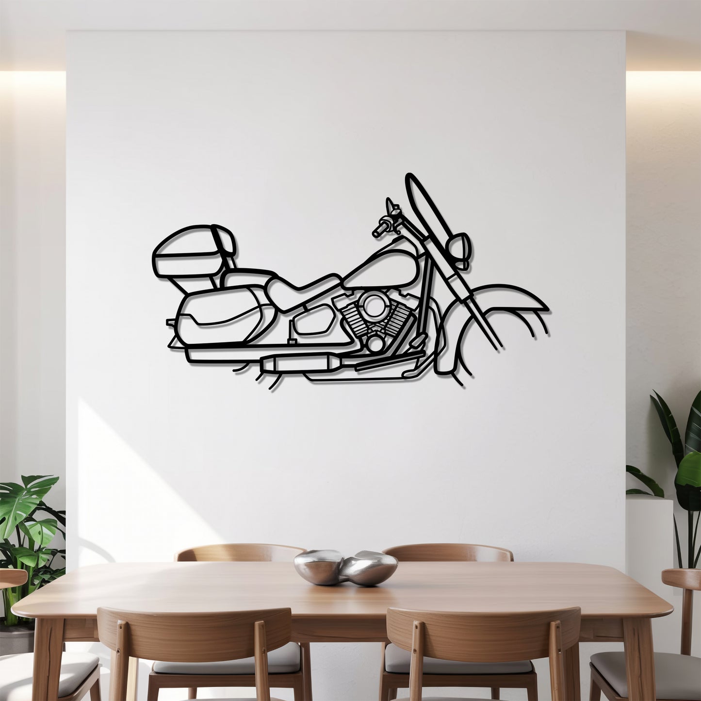 Softail Deluxe - Motorcycle Metal Silhouette Wall Art - Bikers Gift - Garage Decor