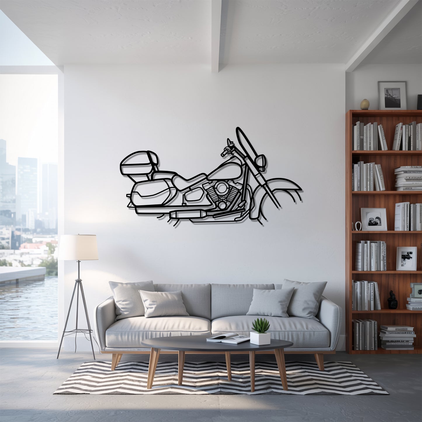 Softail Deluxe - Motorcycle Metal Silhouette Wall Art - Bikers Gift - Garage Decor