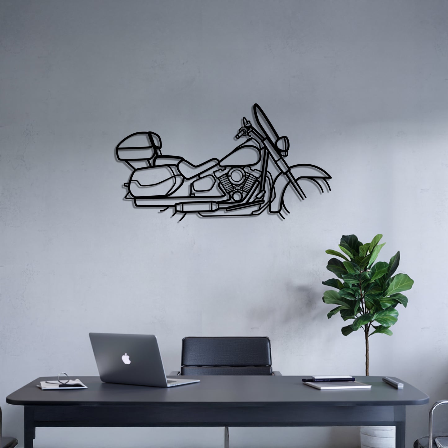 Softail Deluxe - Motorcycle Metal Silhouette Wall Art - Bikers Gift - Garage Decor