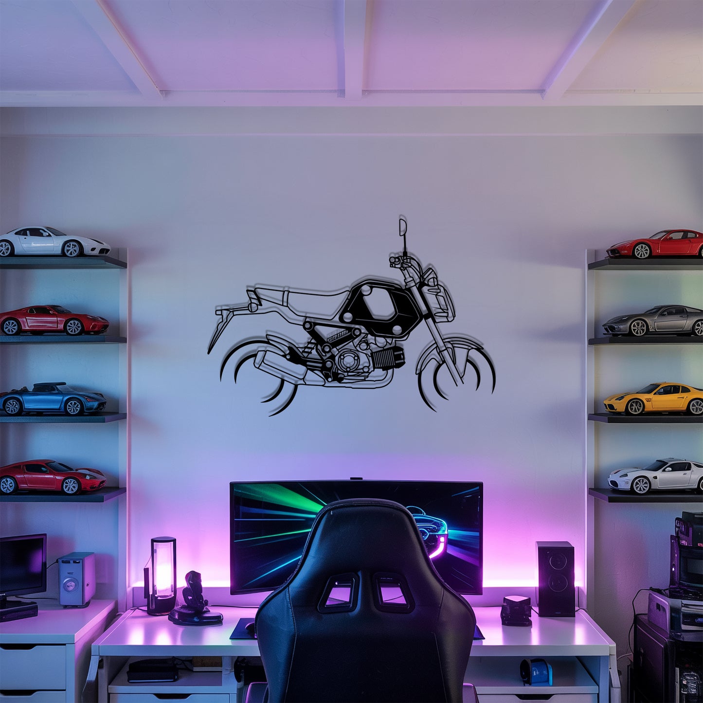 Grom 2022 - Motorcycle Metal Silhouette Wall Art - Bikers Gift - Garage Decor