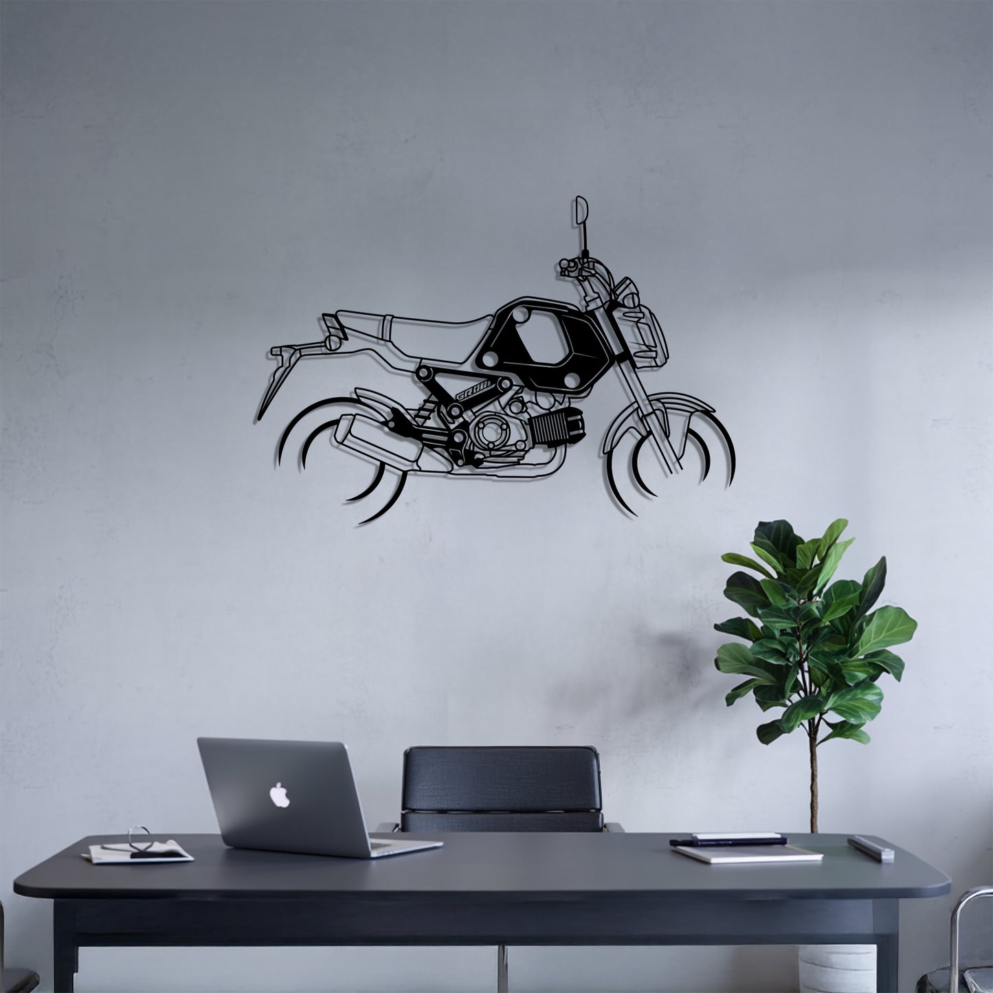 Grom 2022 - Motorcycle Metal Silhouette Wall Art - Bikers Gift - Garage Decor