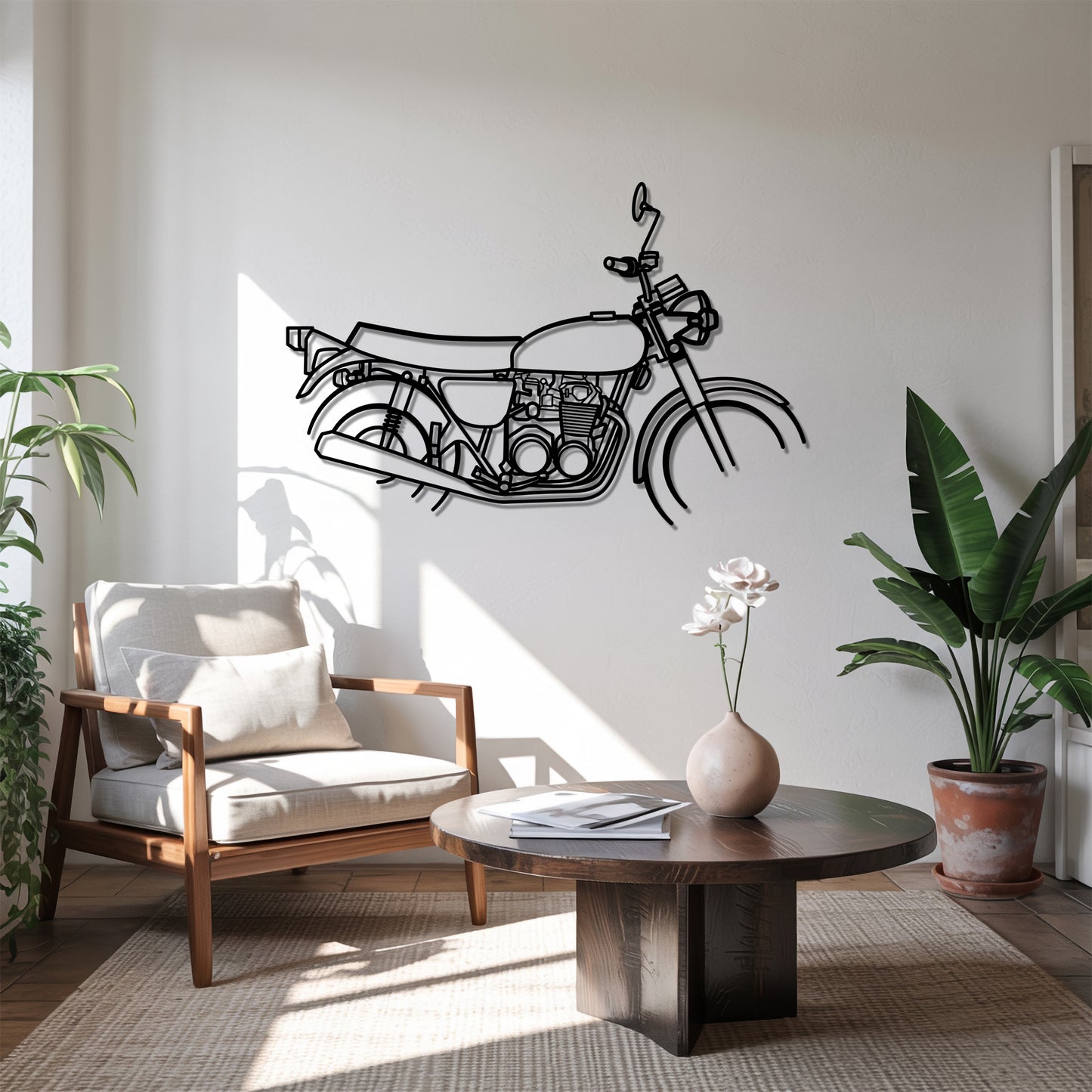 CB500 Four - Motorcycle Metal Silhouette Wall Art - Bikers Gift - Garage Decor