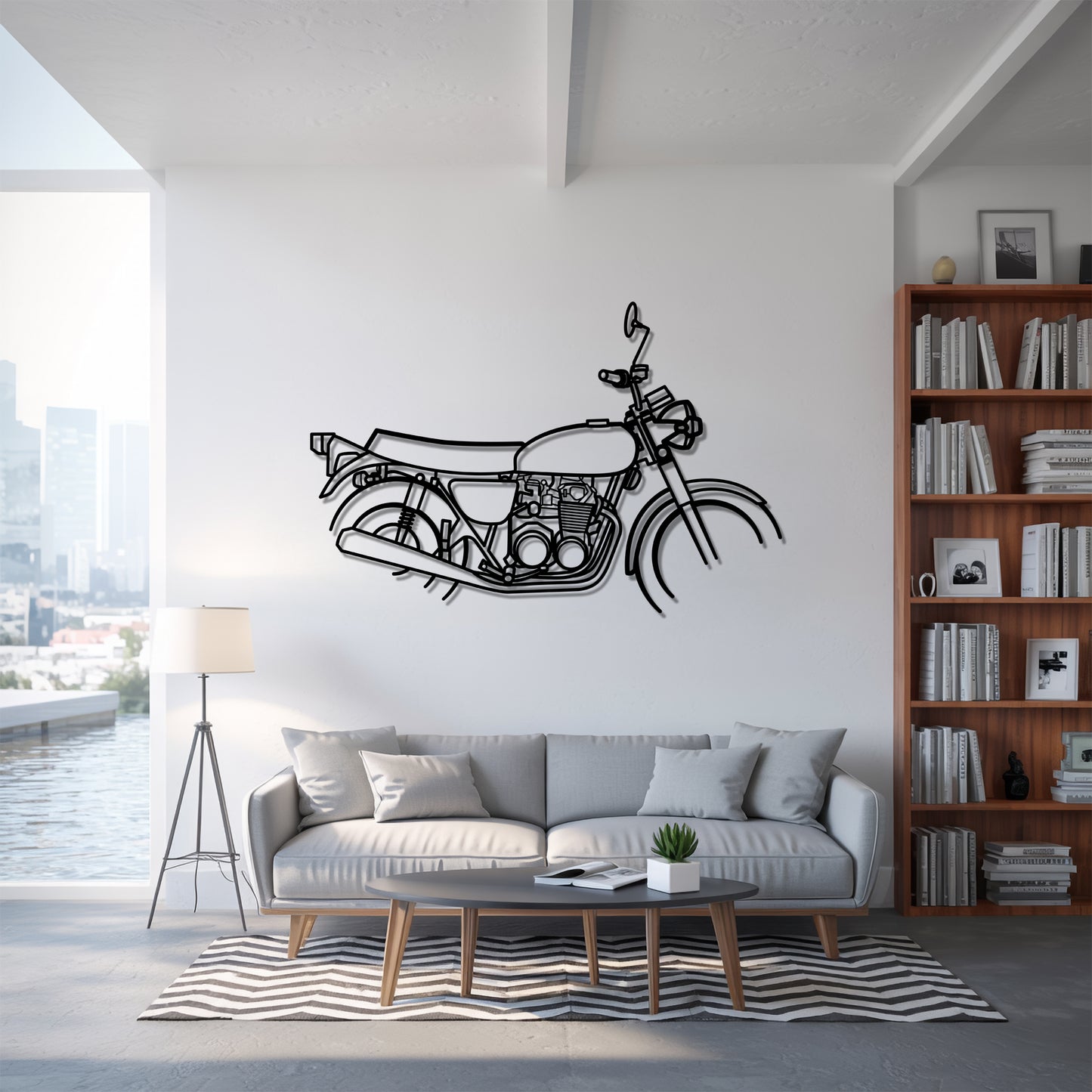 CB500 Four - Motorcycle Metal Silhouette Wall Art - Bikers Gift - Garage Decor