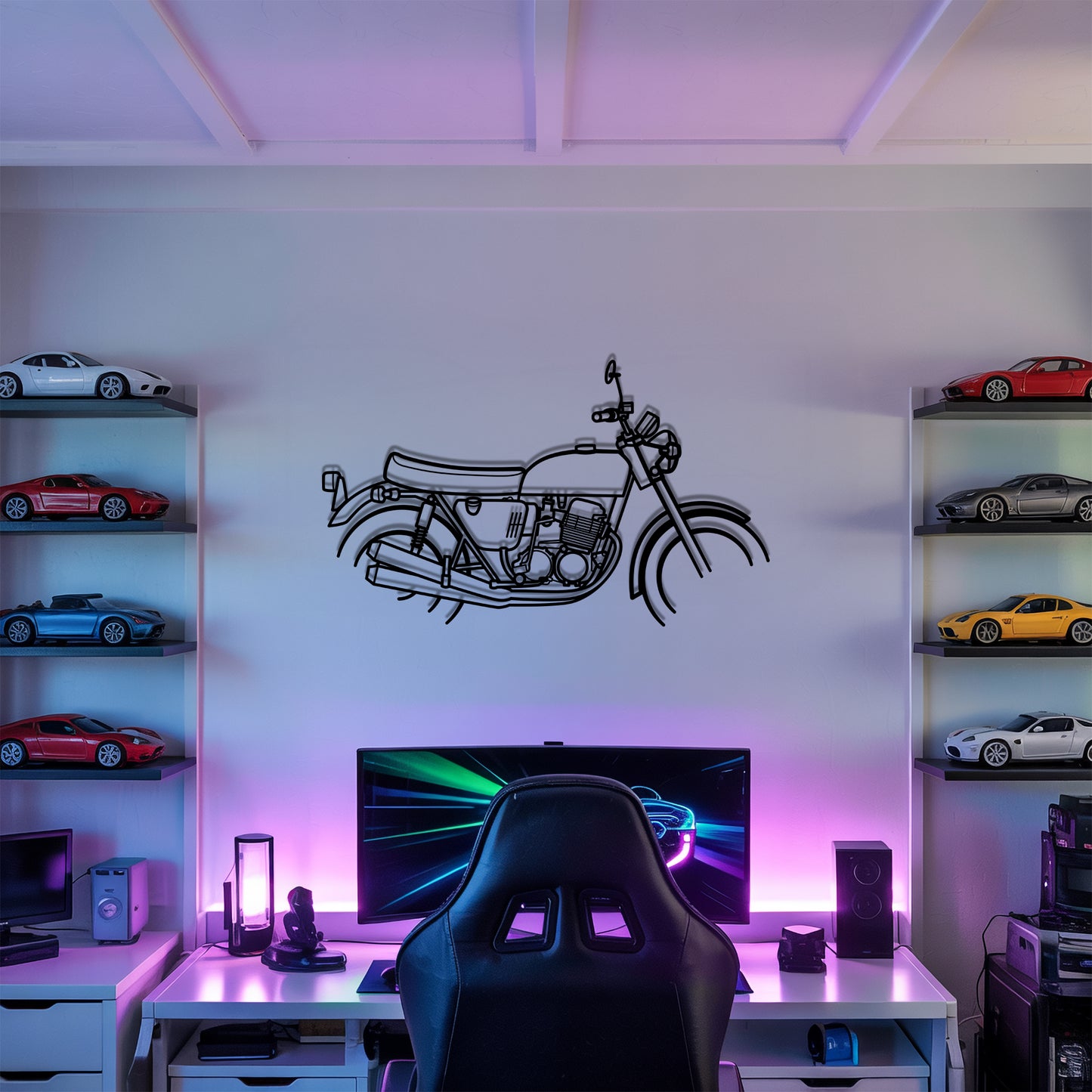 CB750 Four - Motorcycle Metal Silhouette Wall Art - Bikers Gift - Garage Decor