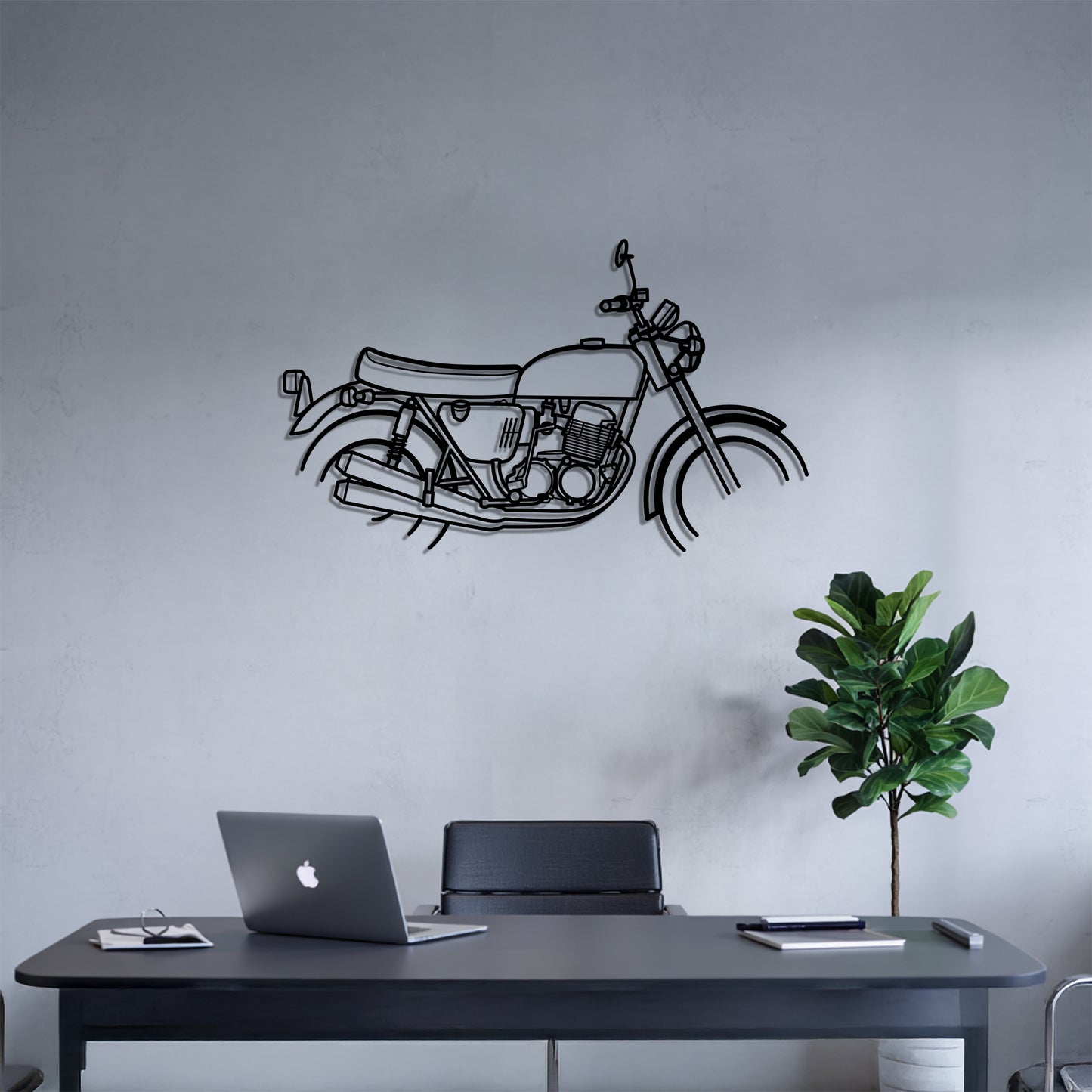 CB750 Four - Motorcycle Metal Silhouette Wall Art - Bikers Gift - Garage Decor
