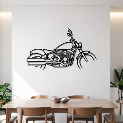Chief Bobber - Motorcycle Metal Silhouette Wall Art - Bikers Gift - Garage Decor