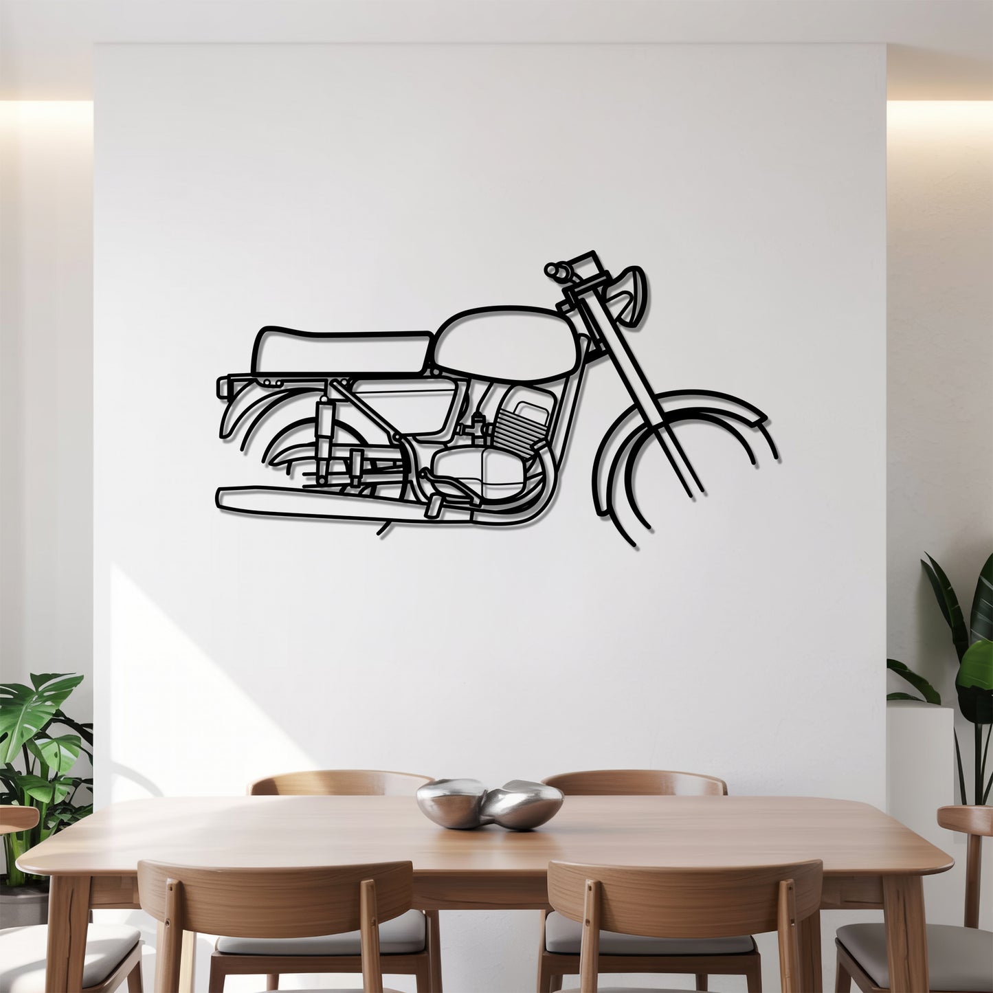 350 634 - Motorcycle Metal Silhouette Wall Art - Bikers Gift - Garage Decor