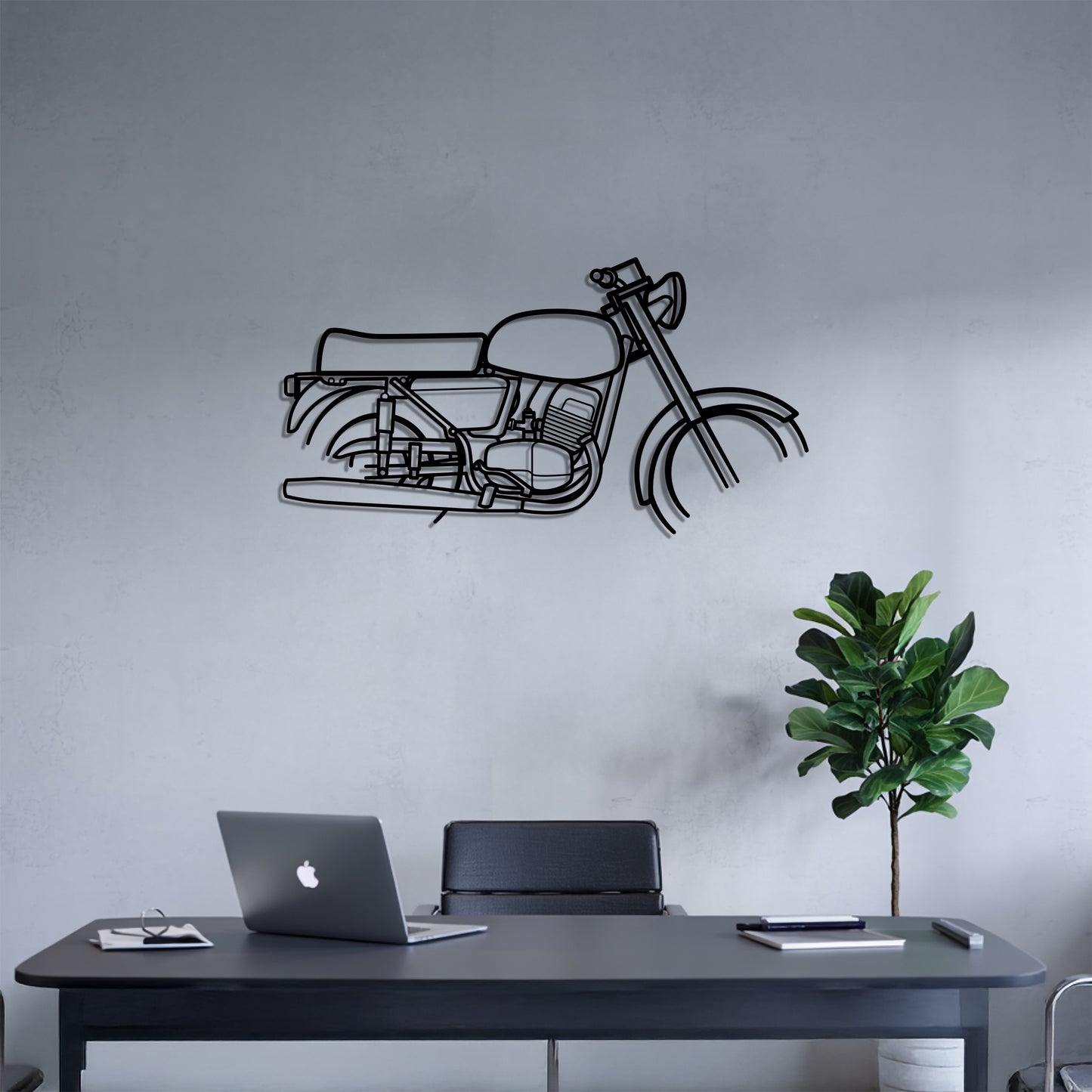 350 634 - Motorcycle Metal Silhouette Wall Art - Bikers Gift - Garage Decor