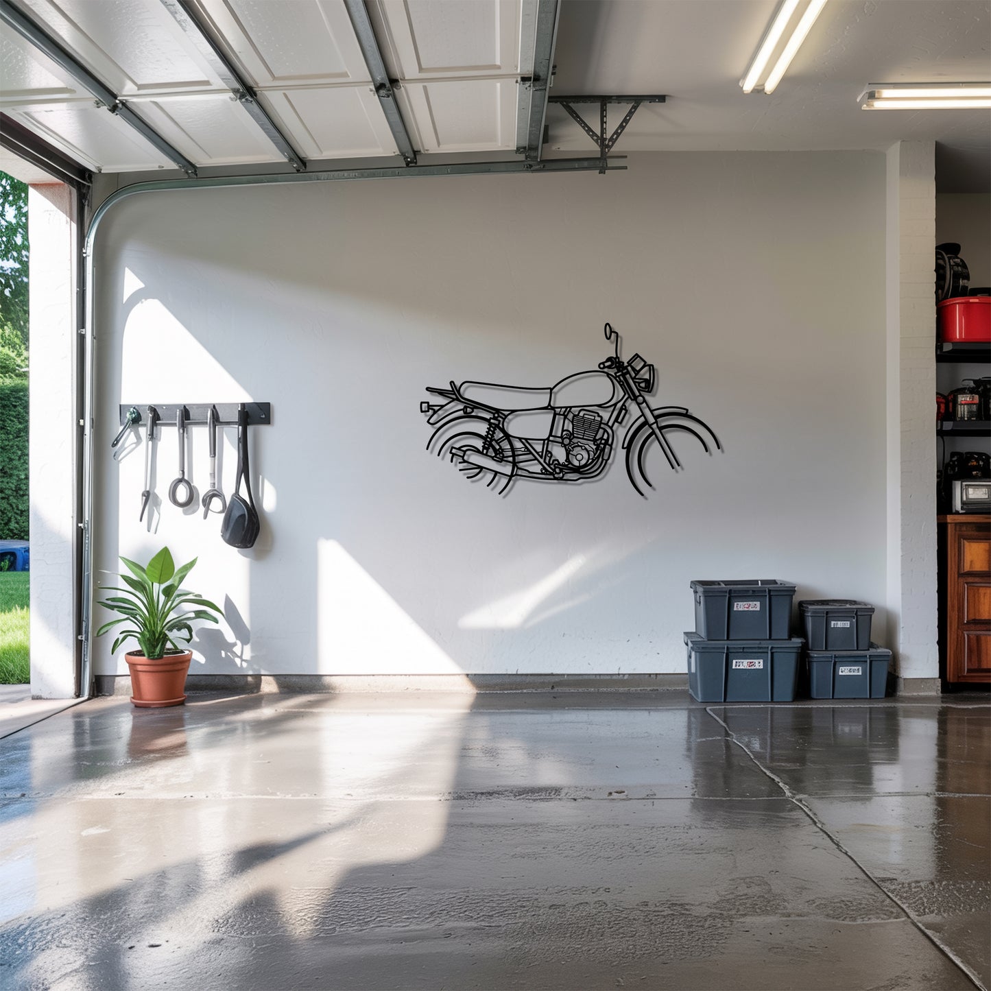 350 OHC - Motorcycle Metal Silhouette Wall Art - Bikers Gift - Garage Decor