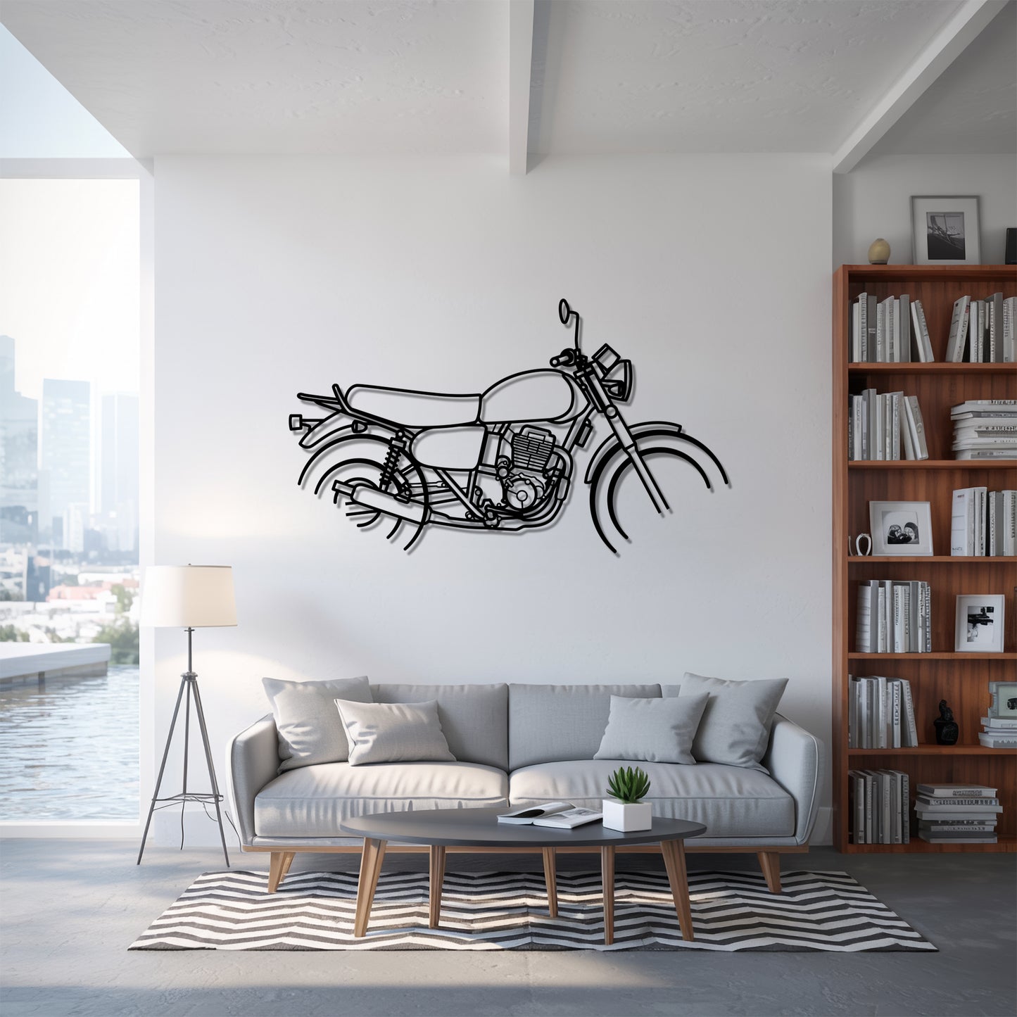 350 OHC - Motorcycle Metal Silhouette Wall Art - Bikers Gift - Garage Decor