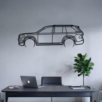 Grand Cherokee V Detailed - Car Metal Silhouette Wall Art - Car Enthusiast Gift - Laser-cut Garage Decor