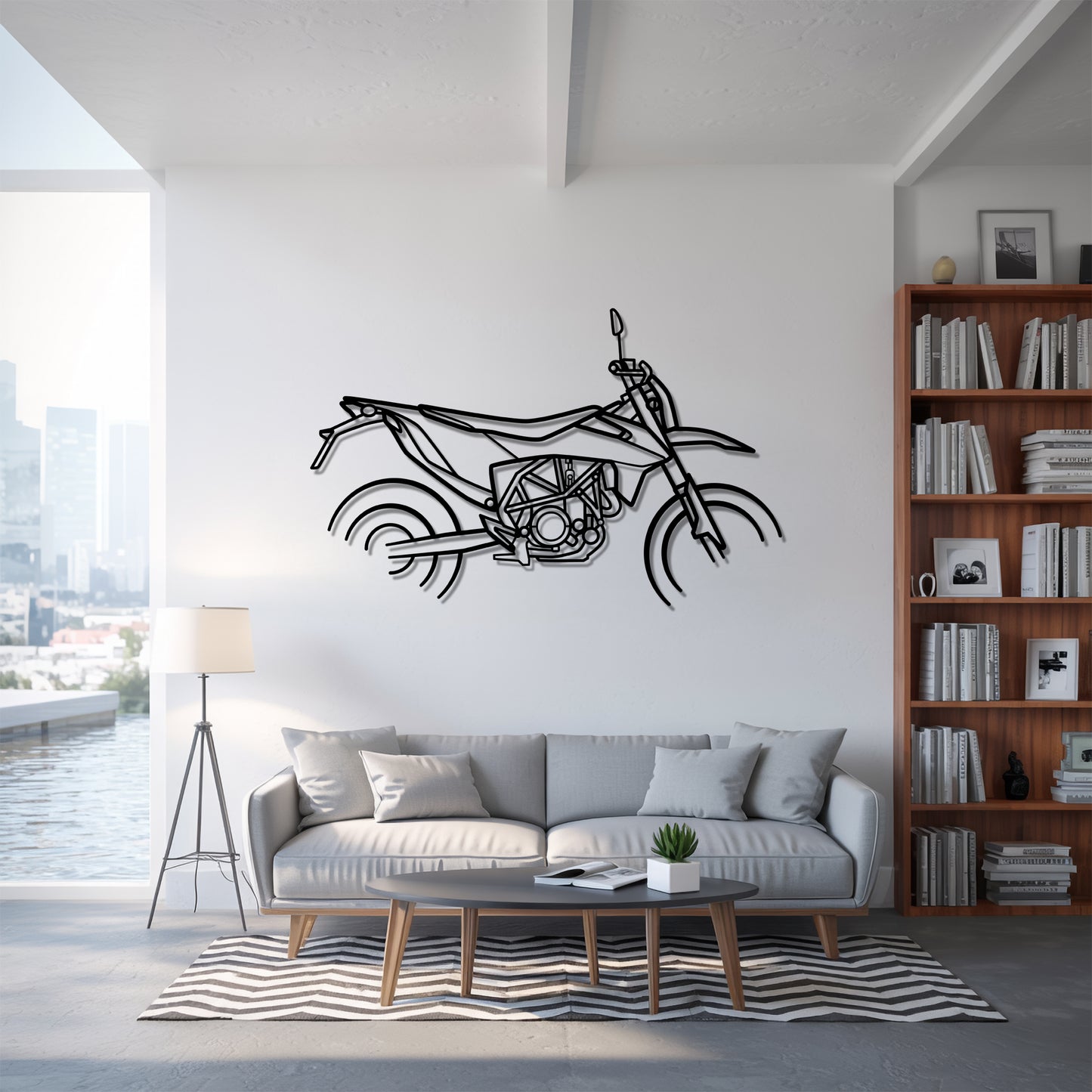 690 SMC R - Motorcycle Metal Silhouette Wall Art - Bikers Gift - Garage Decor