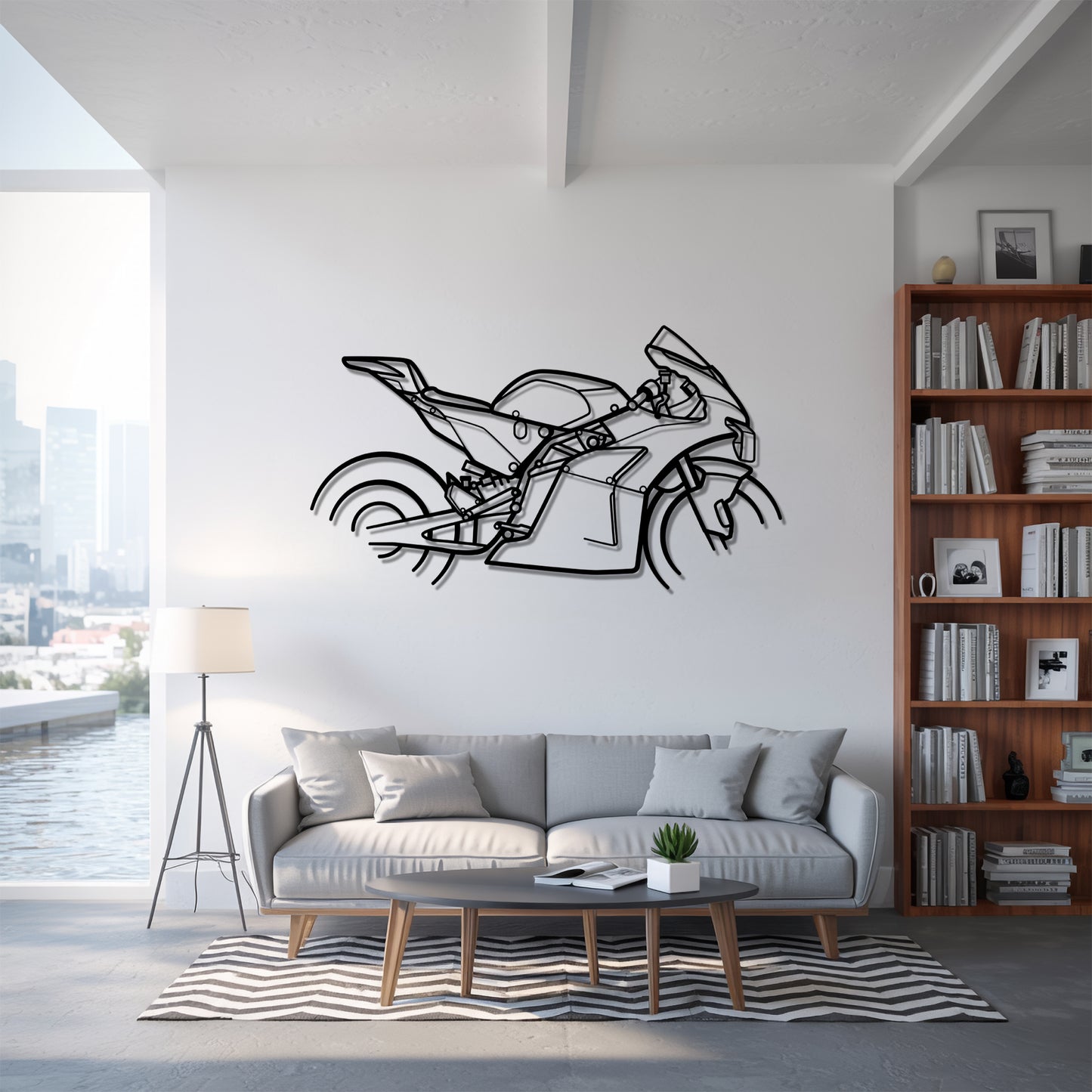 RC 8C - Motorcycle Metal Silhouette Wall Art - Bikers Gift - Garage Decor