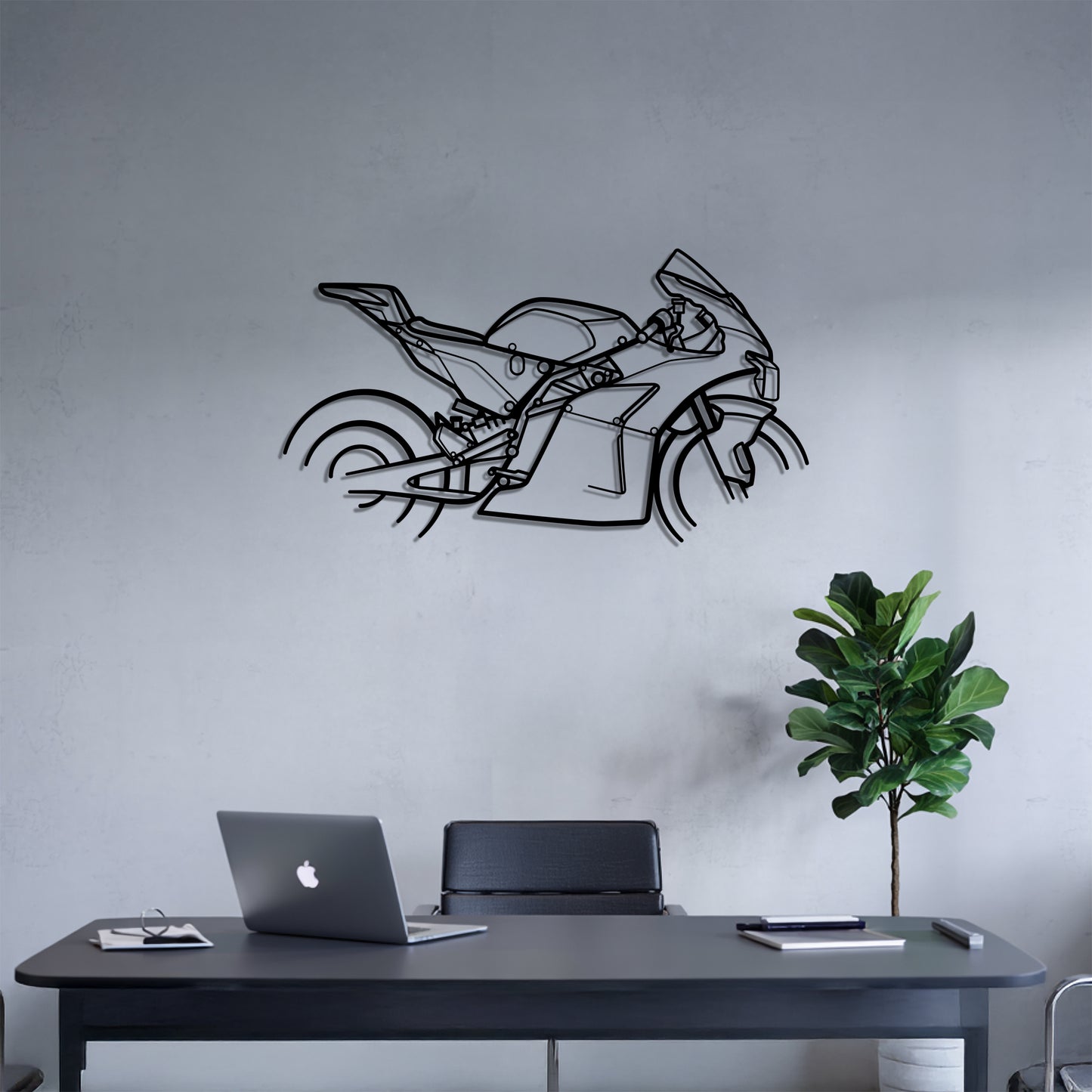 RC 8C - Motorcycle Metal Silhouette Wall Art - Bikers Gift - Garage Decor