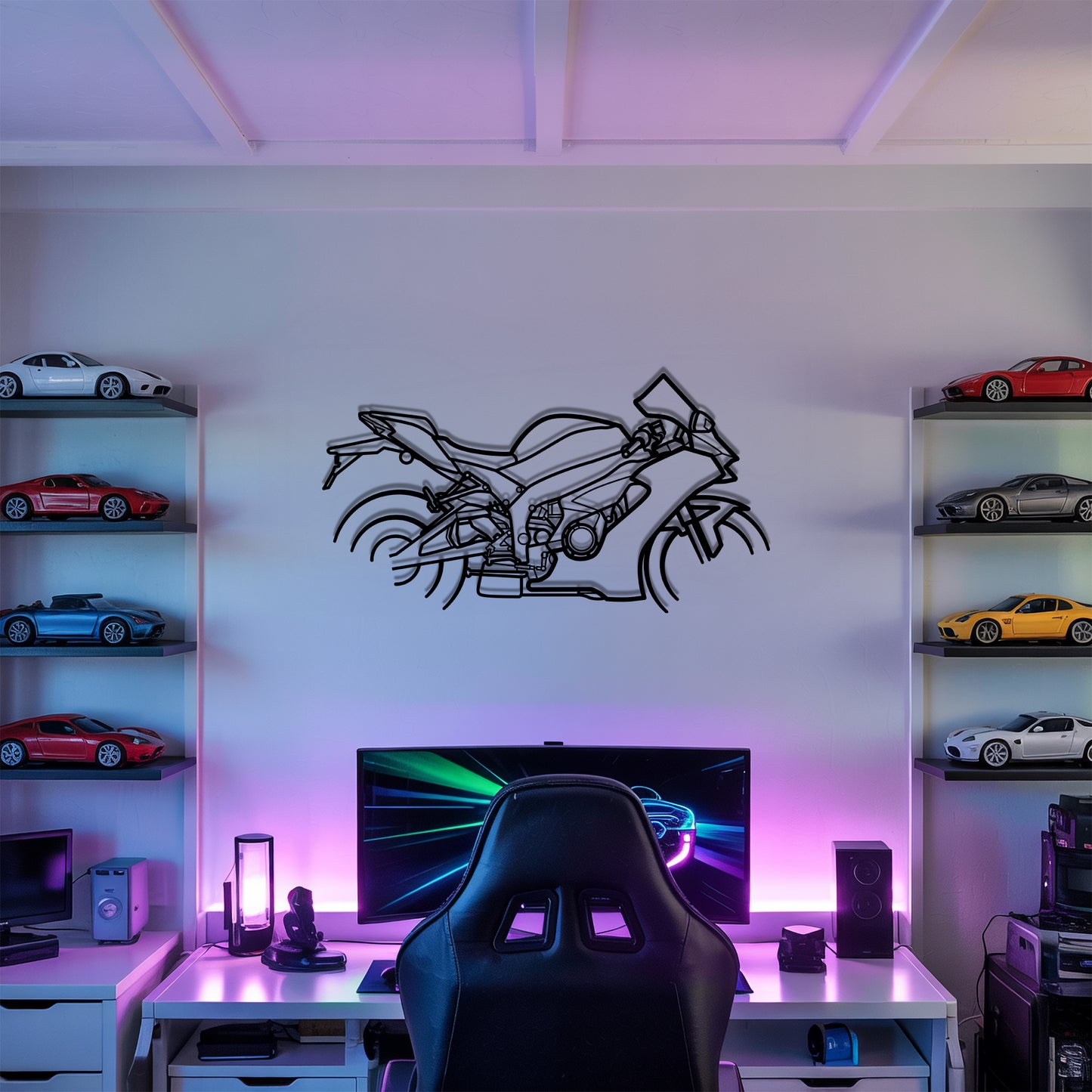 Ninja ZX 10R - Motorcycle Metal Silhouette Wall Art - Bikers Gift - Garage Decor