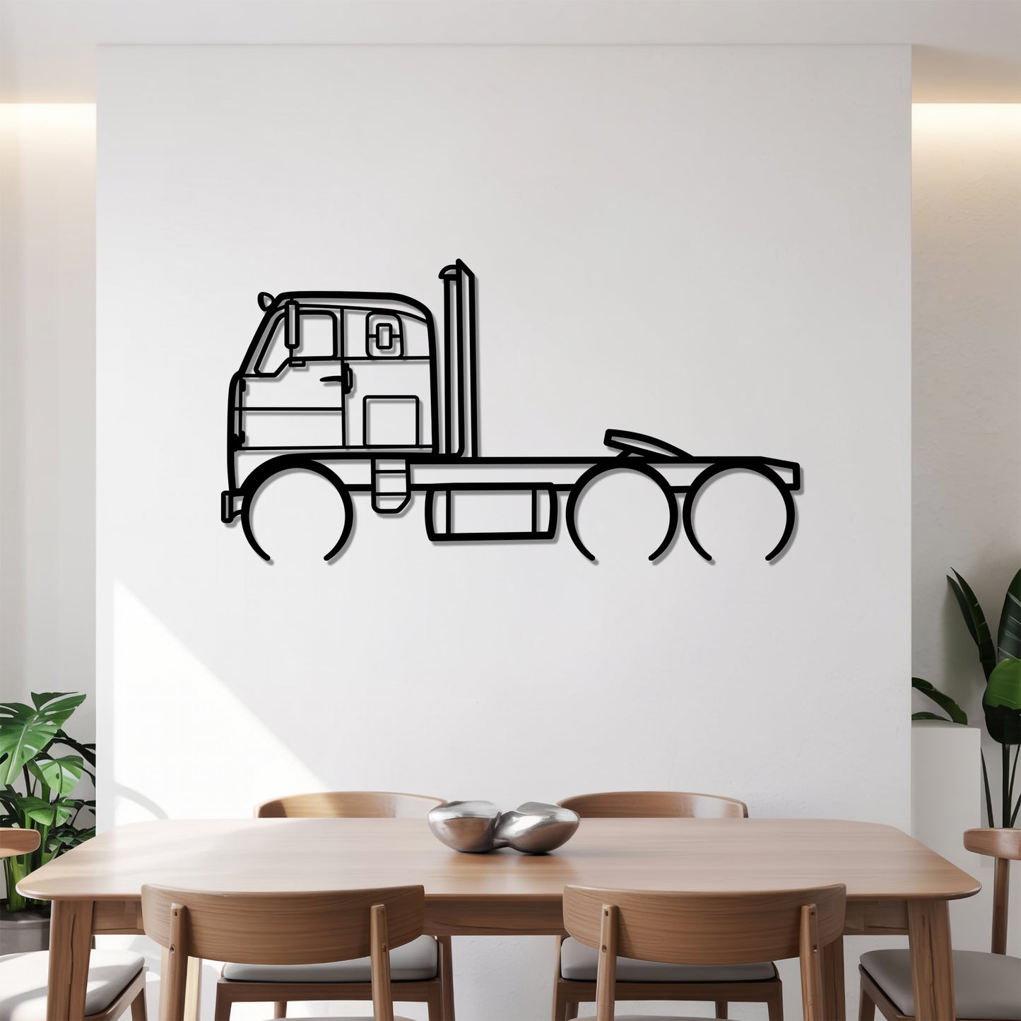 Emeryville DCO-405 1963 - Semi Truck Metal Silhouette Wall Art - Truckers Gift - CDL Office Decor