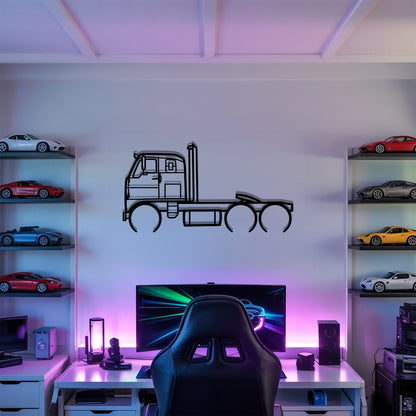 Emeryville DCO-405 1963 - Semi Truck Metal Silhouette Wall Art - Truckers Gift - CDL Office Decor