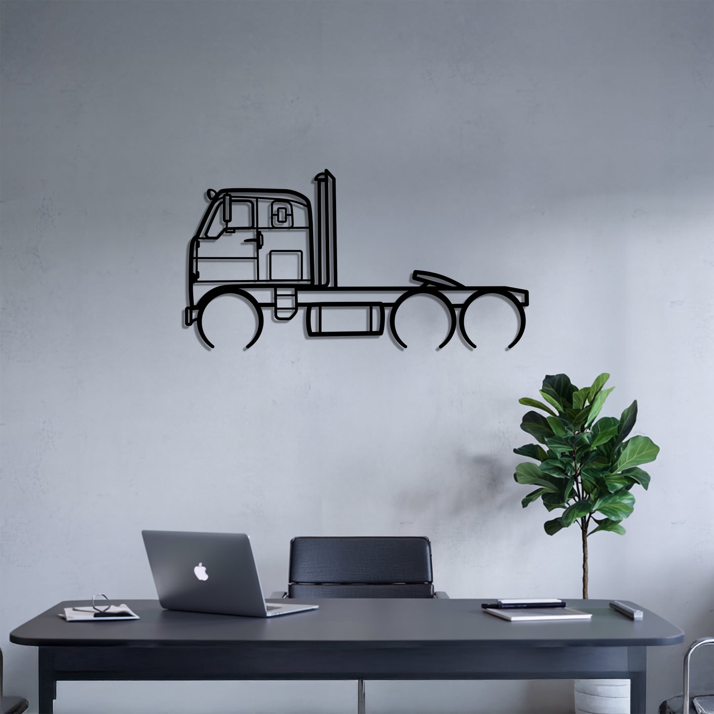 Emeryville DCO-405 1963 - Semi Truck Metal Silhouette Wall Art - Truckers Gift - CDL Office Decor