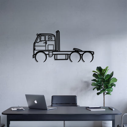 Emeryville DCO-405 1963 - Semi Truck Metal Silhouette Wall Art - Truckers Gift - CDL Office Decor