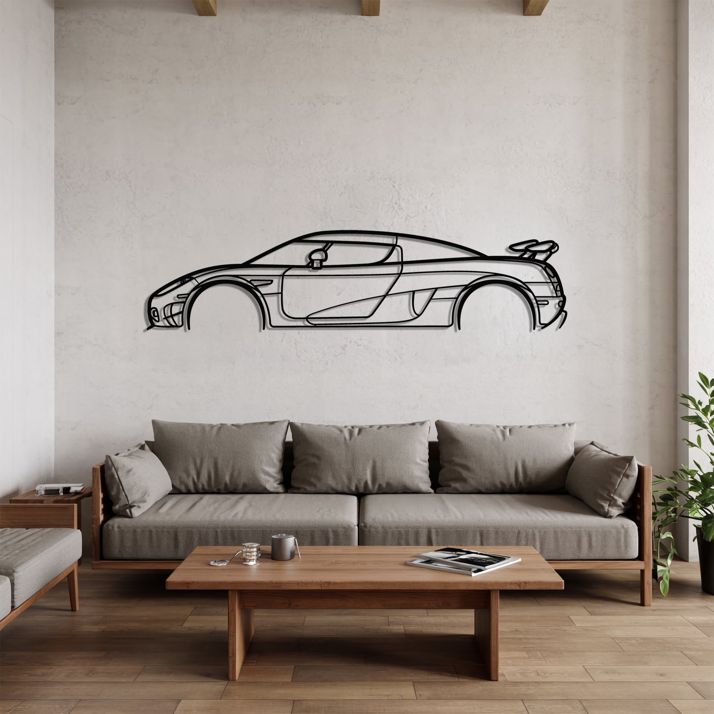 CCX - Car Metal Silhouette Wall Art - Car Enthusiast Gift - Laser-cut Garage Decor
