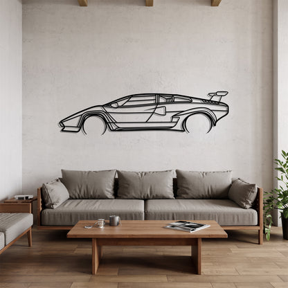 Countach Detailed - Car Metal Silhouette Wall Art - Car Enthusiast Gift - Laser-cut Garage Decor
