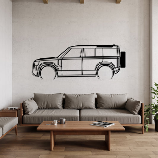 Defender II 110 Detailed - Car Metal Silhouette Wall Art - Car Enthusiast Gift - Laser-cut Garage Decor
