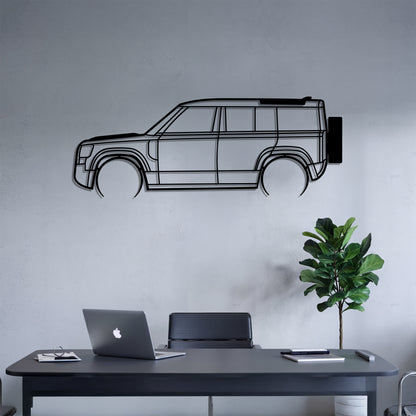 Defender II 110 Detailed - Car Metal Silhouette Wall Art - Car Enthusiast Gift - Laser-cut Garage Decor