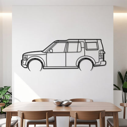 Discovery III Detailed - Car Metal Silhouette Wall Art - Car Enthusiast Gift - Laser-cut Garage Decor
