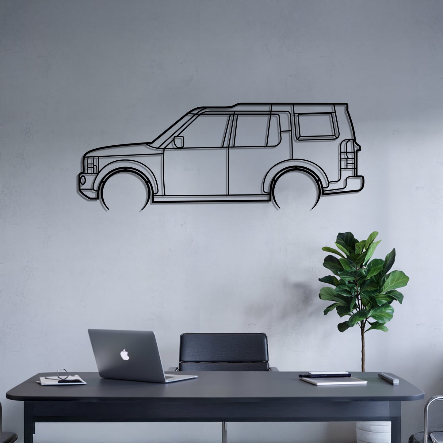 Discovery III Detailed - Car Metal Silhouette Wall Art - Car Enthusiast Gift - Laser-cut Garage Decor