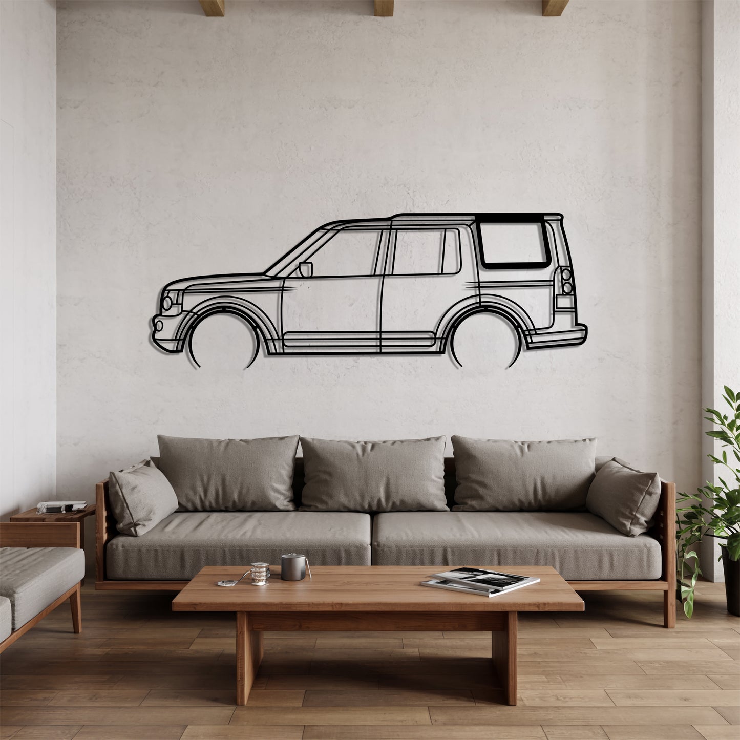 Discovery IV Detailed - Car Metal Silhouette Wall Art - Car Enthusiast Gift - Laser-cut Garage Decor