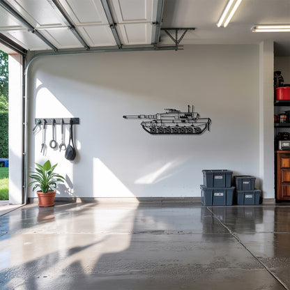 Leopard 2 - Tank Wall Art - Metal Silhouette - Veteran Gift - Military Room Decor