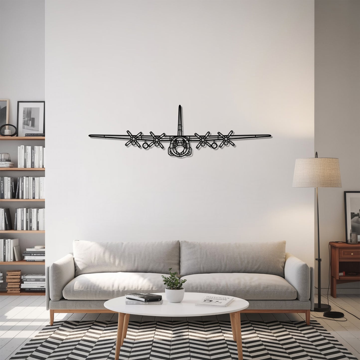 C-130H Hercules - Airplane Metal Silhouette Wall Art - Aviation Gift - Pilot Office Decor