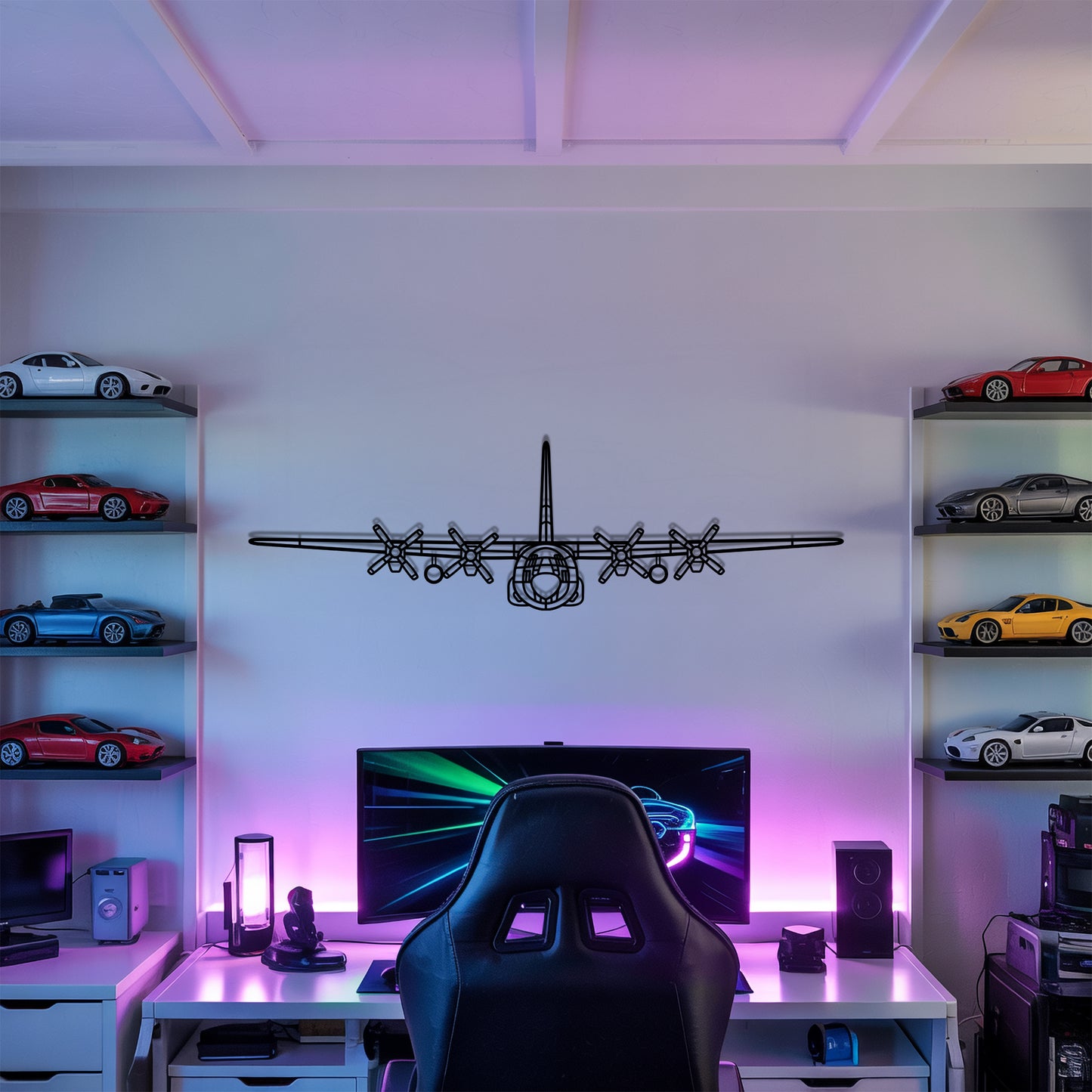 C-130H Hercules - Airplane Metal Silhouette Wall Art - Aviation Gift - Pilot Office Decor